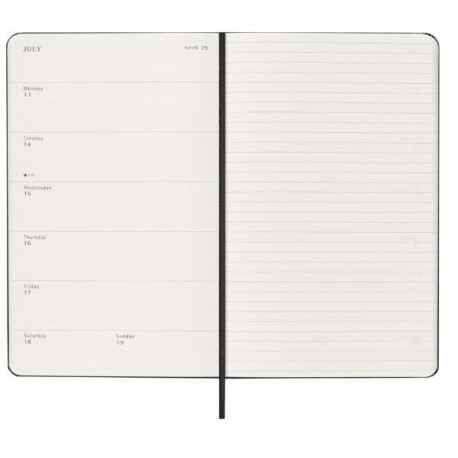 Moleskine AGENDA SETTIMANALE 2026 NERO COPERTINA RIGIDA LARGE