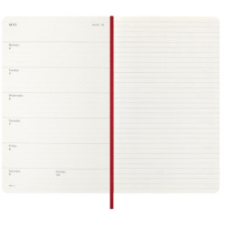 Moleskine AGENDA SETTIMANALE 2026 ROSSA COPERTINA MORBIDA LARGE