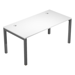 Scrivania singola Agorà - 140 x 80 x 74,6 cm - Bianco/antracite - Artexport