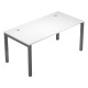 Scrivania singola Agorà - 180 x 80 x 74,6 cm - Bianco/antracite - Artexport
