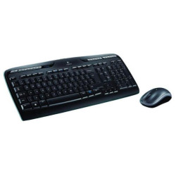 Logitech Wireless Combo MK330 tastiera Mouse incluso USB QWERTY Nero Grigio.