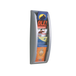 Espositore da parete Quick Fit System - 5 tasche A5 - grigio - Paperflow