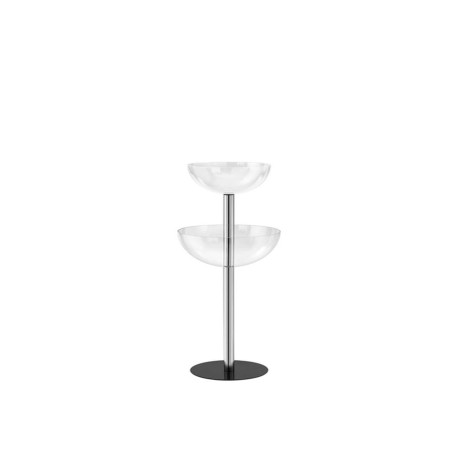 Espositore da terra con 2 semisfere contenitori - Ø 50 cm / Ø 40 cm - altezza 116 cm - Tecnostyl