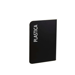 Etichetta adesiva raccolta differenziata - con stampa "PLASTICA" - 45 x 270 mm - vinile - bianco opaco - Medial