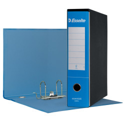 Registratore Essentials G75 - dorso 8 cm - protocollo 23 x 33 cm - azzurro - Esselte