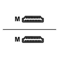 roline - Cavo HDMI con Ethernet - HDMI maschio a HDMI maschio - 1 m - a doppia schermatura - nero, oro - supporto 4K