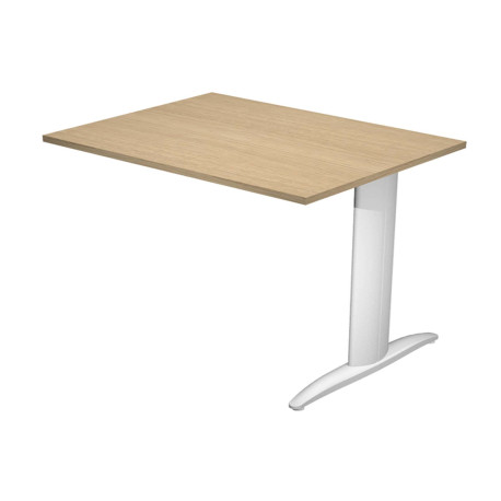 Allungo reversibile dx/sx per scrivanie Easy - 80 x 60 cm - Rovere/grigio alluminio
