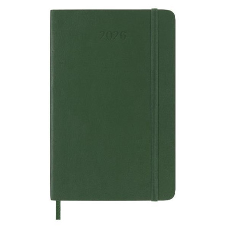 Moleskine AGENDA SETTIMANALE 2026 VERDE COPERTINA MORBIDA POCKET