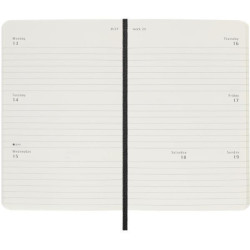 Moleskine AGENDA SETTIMANALE NERO COPERTINA MORBIDA 2026 POCKET