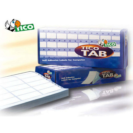 Etichette adesive a modulo continuo TAB 1 - in carta - corsia singola - permanenti - 107 x 48,9 mm - 6 et/fg - 500 fogli - bian