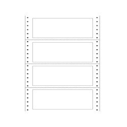 Etichette adesive a modulo continuo TT951 - in carta - corsia singola - permanenti - 140 x 60 mm - 4 et/fg - 100 fogli - bianco