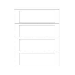 Etichette adesive a modulo continuo TT951-2 - in carta - corsia singola - permanenti - 140 x 60 mm - 4 et/fg - 100 fogli - bian