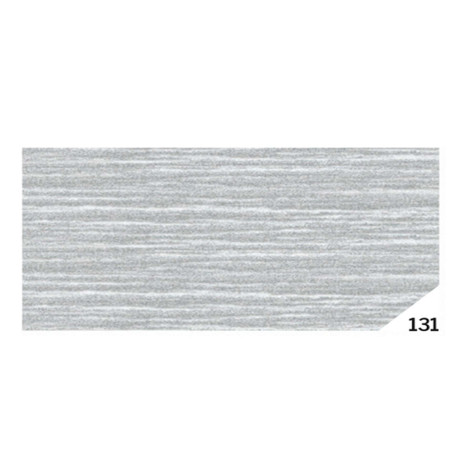 Carta crespa - 50 x 150 cm - 80 gr - argento metal 131 - Rex Sadoch - conf.10 rotoli