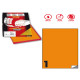 Etichette adesive C/503 - in carta - permanenti - 210 x 297 mm - 1 et/fg - 100 fogli - arancio fluo - Markin