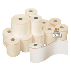 Rotolo per bilancia - 60 mm x 90 m - 55 gr - diametro esterno 88 mm - anima 25 mm - carta termica BPA free - Sabacart - blister