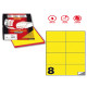 Etichette adesive C/512 - in carta - permanenti - 105 x 74,25 mm - 8 et/fg - 100 fogli - giallo fluo - Markin