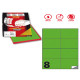 Etichette adesive C/512 - in carta - permanenti - 105 x 74,25 mm - 8 et/fg - 100 fogli - verde fluo - Markin