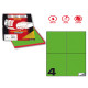 Etichette adesive C/519 - in carta - permanenti - 105 x 148,5 mm - 4 et/fg - 100 fogli - verde fluo - Markin