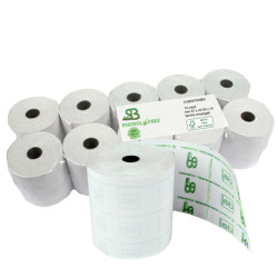 Rotolo per registratore cassa - lunga durata - 59,5 mm x 60 m - 55 gr - diametro esterno 68 mm - anima 12 mm - carta termica - 
