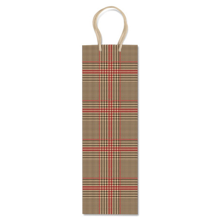 Shopper portabottiglie - fantasia scozzese - 37x12x9cm - Rex Sadoch