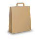 Shopper - maniglie piattina - 26 x 11 x 34,5 cm - carta kraft - avana - Mainetti Bags - conf. 300 pezzi