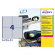 Etichette adesive L6134 - in poliestere - laser - permanenti - 105 x 148 mm - 4 et/fg - 20 fogli - argento - Avery