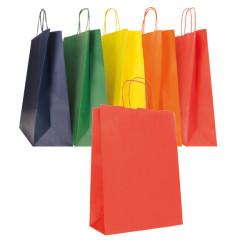 Shopper Twisted - maniglie cordino - 45 x 15 x 50 cm - carta biokraft - colori assortiti autunno/inverno - Mainetti Bags - conf