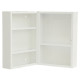 Armadietto Vuoto in metallo colore bianco, serratura con chiave cm 45 x 32 x 19