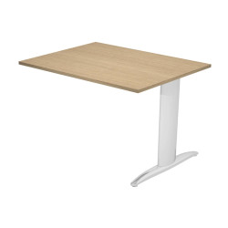 Allungo reversibile dx/sx per scrivanie Easy - 80 x 60 cm - Rovere/metal cromato