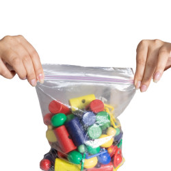 Sacchetti Zip - 15 x 22 cm - 45 micron - LDPE -  trasparente - Viva - conf. 100 pezzi