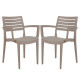 Sedia Firenze - con braccioli - 59 x 51 x 80 cm - polipropilene - juta - Grandsoleil - conf. 2 pezzi