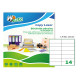 Etichette adesive LP4W - in carta - permanenti - 105 x 42,3 mm - 14 et/fg - 100 fogli - bianco - Tico