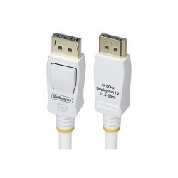 StarTech.com 10ft White VESA Certified DisplayPort 1.2 Cable with Latches - Cavo DisplayPort - DisplayPort (M) serrato a Displa