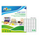 Etichette adesive PG4 - in carta - laser - permanenti - 36 x 22 mm - 55 et/fg - 100 fogli - bianco  lucido - Tico