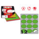 Etichette adesive R/310 - in carta - permanenti - tonde - diametro 60 mm - 12 et/fg - 100 fogli - verde fluo - Markin