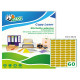 Etichette adesive sagomate GL4 - in carta - permanenti - 36 x 21 mm - 60 et/fg - 100 fogli - oro satinato - Tico