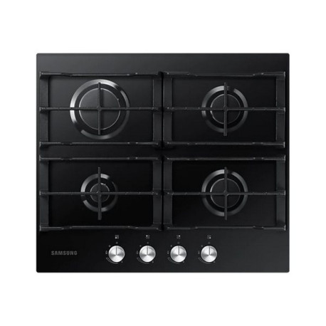 Samsung NA64H3010AK - Piano cottura a gas - 4 piastre - Nicchia - larghezza: 56 cm - profondità 48 cm - vetro nero