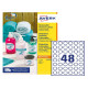 Etichette adesive tonde L4850 - in carta - rimovibili - diametro 25 mm - 48 et/fg - 25 fogli - bianco - Avery
