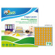 Etichette adesive tonde LP4F - in carta - con margini - permanenti - diametro 25 mm - 70 et/fg - 70 fogli - arancio fluo - Tico