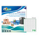 Etichette adesive tonde PC4 - in poliestere - laser - permanenti - diametro 25 mm - 70 et/fg - 100 fogli - trasparente - Tico
