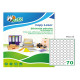 Etichette adesive tonde PG4 - in carta - laser - permanenti - diametro 25 mm - 70 et/fg - 100 fogli - bianco lucida - Tico