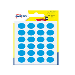 Etichette adesive tonde PSA - in carta - permanenti - diametro 15 mm - 24 et/fg - 7 fogli - blu - Avery