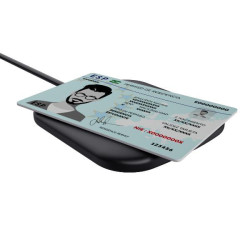 Trust CETO LETTORE DI SMART CARD CONTACTLESS (TIPO CARTA IDENTITA') - 85% PLASTICA RICICLATA - NERO Lettore di smart card conta