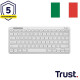 Trust LYRA TASTIERA WIRELESS RICARICABILE PER COLLEGARE FINO A 3 DISPOSITIVI 1 WL 2,4GHz + 2BT - 52% PLASTICA RICICLATA - ITALI