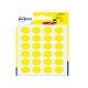Etichette adesive tonde PSA - in carta - permanenti - diametro 15 mm - 24 et/fg - 7 fogli - giallo - Avery