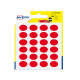 Etichette adesive tonde PSA - in carta - permanenti - diametro 15 mm - 24 et/fg - 7 fogli - rosso - Avery