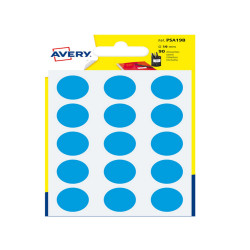 Etichette adesive tonde PSA - in carta - permanenti - diametro 19 mm - 15 et/fg - 6 fogli - blu - Avery