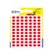 Etichette adesive tonde PSA - in carta - permanenti - diametro 8 mm - 70 et/fg - 7 fogli - rosso - Avery