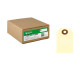 Etichette per spedizioni - in cartoncino - con foro - 80 x 38 mm - avana - Lebez - conf. 1000 pezzi