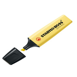 Evidenziatore Boss Original Pastel - punta a scalpello - tratto 2 - 5 mm - giallo banana 144 - Stabilo